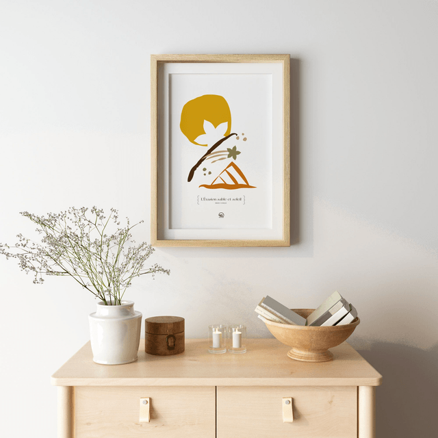 X - Graphique “L'évasion sable et soleil - brise vanille” 