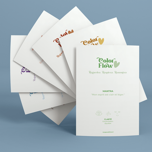 Z - Pack 8 cartes Color Flow – Collection Bien-Être